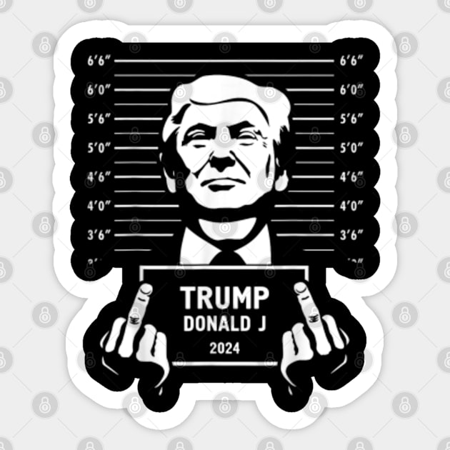 Trump 2024 Mugshot Style Poster Trump Mugshot 2024 Sticker TeePublic